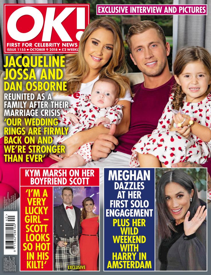  The couple are on the cover of OK magazine with their two daughters