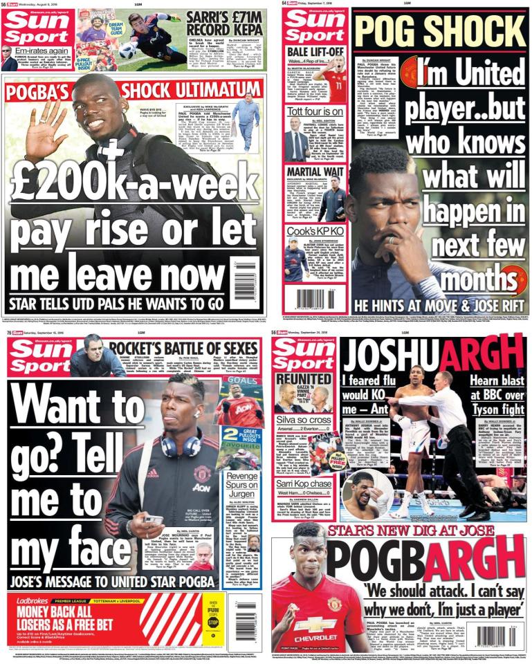  Here's how The Sun has led the way on Pogba's rift with Jose