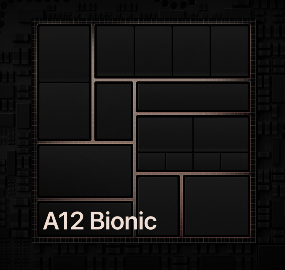  The new A12 Bionic chip is built using a highly advanced manufacturing process that makes it faster and more power-efficient