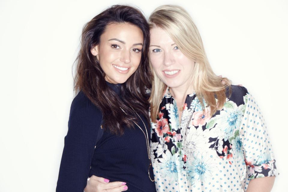  Michelle Keegan, pictured with Fabulous Magazine's Beth Neil, rolls her eyes over speculation about her marriage