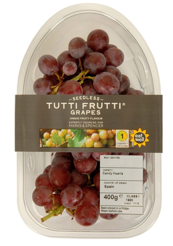  You can also get tutti-fruity flavoured grapes