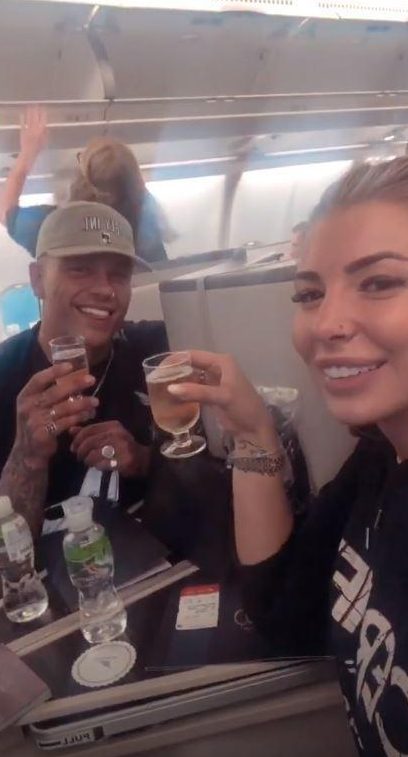  The couple kicked things off with a first-class plane journey last week, which they also documented on Instagram