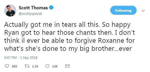  Scott said he was in tears watching his brother struggling in the CBB house