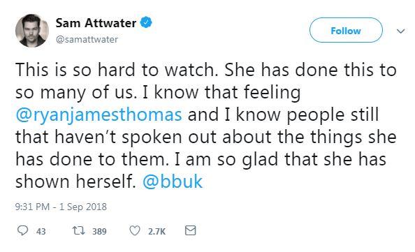  Sam Attwater also tweeted again about Roxanne