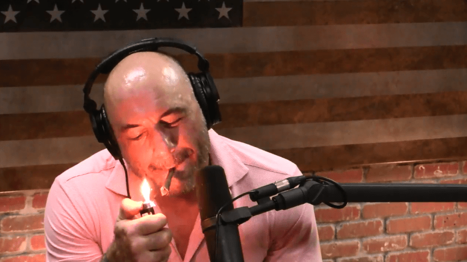  Rogan often smokes marijuana during his wide-ranging interviews