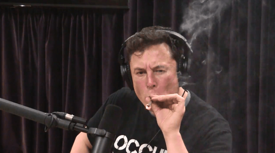  Elon Musk smoked a joint during his podcast chat with Joe Rogan