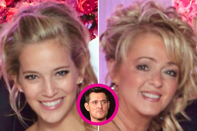  Singer Michael Buble's wife Luisana and mother Amber look very similar