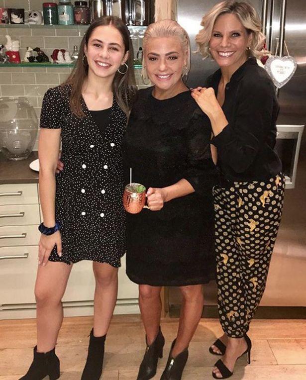 Lisa Armstrong (centre) celebrated her birthday surrounded by close friends