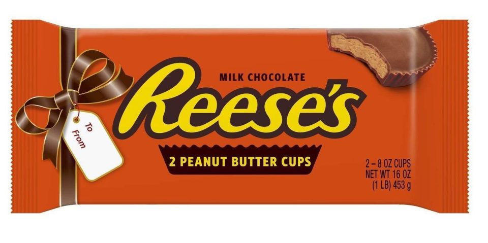  The giant Reeses peanut butter cups come in packs of two but cost £5