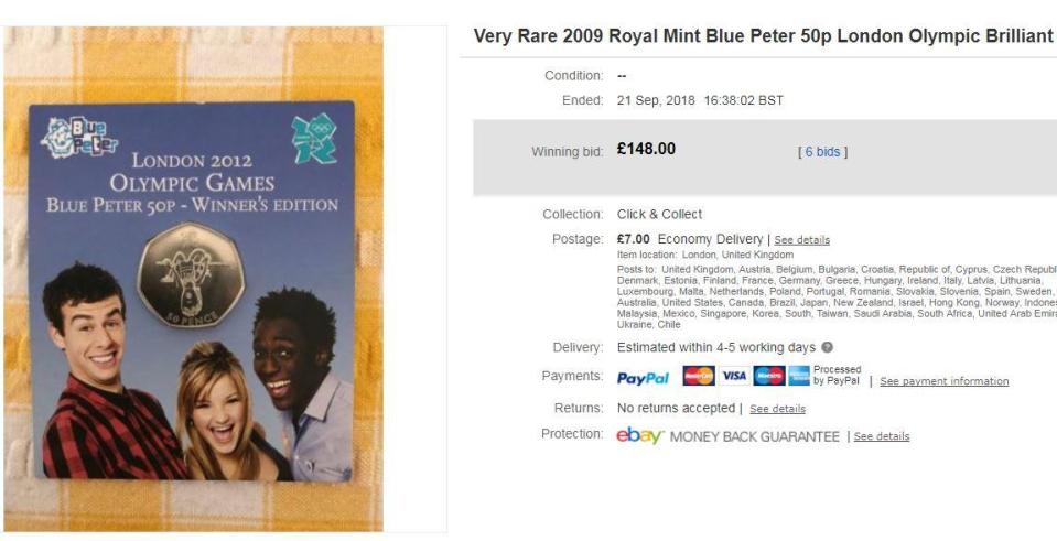  One of the coins recently fetched up to £148 on eBay