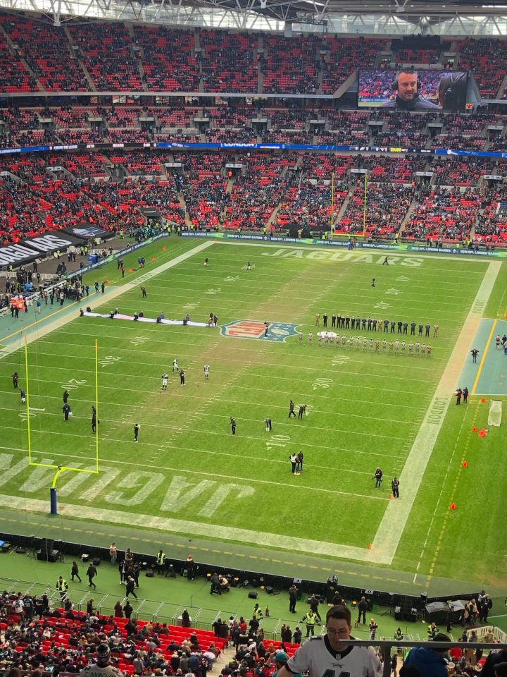  Football fans have also mocked the poor state of the Wembley pitch