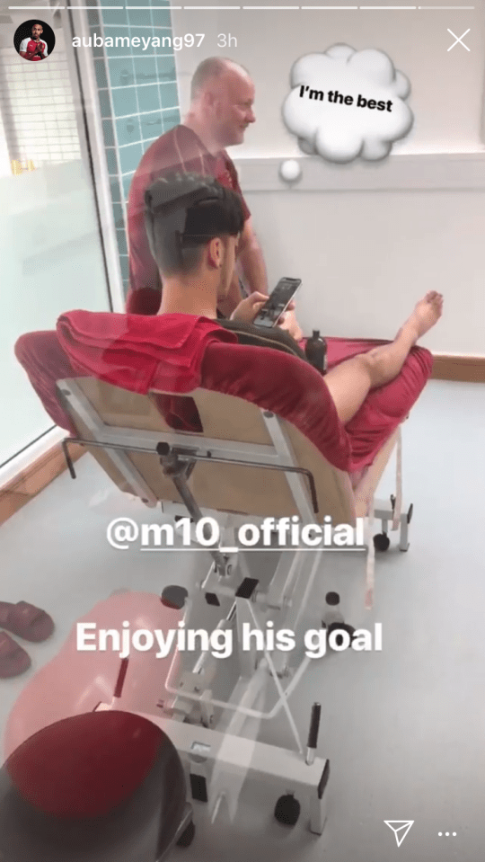  The striker shared the clip with his 7.6m followers on Instagram