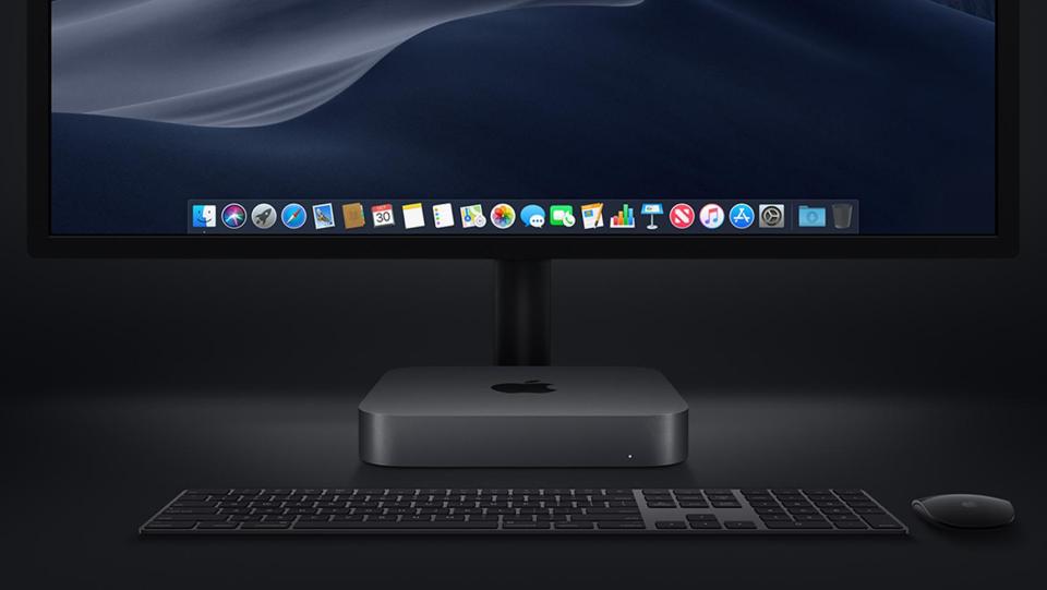  The Mac Mini (centre) will be sold without a keyboard, monitor or mouse