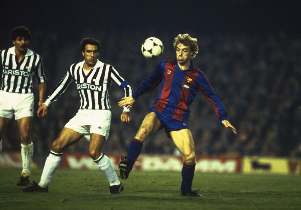  He was brought to the Nou Camp to be Diego Maradona's replacement in 1984