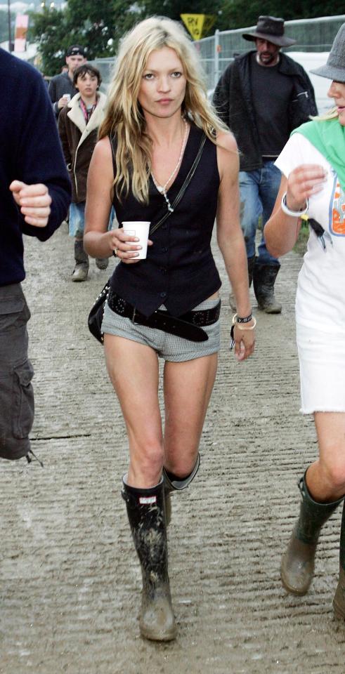  Kate Moss, pictured here in 2005, had a reputation of heavy partying