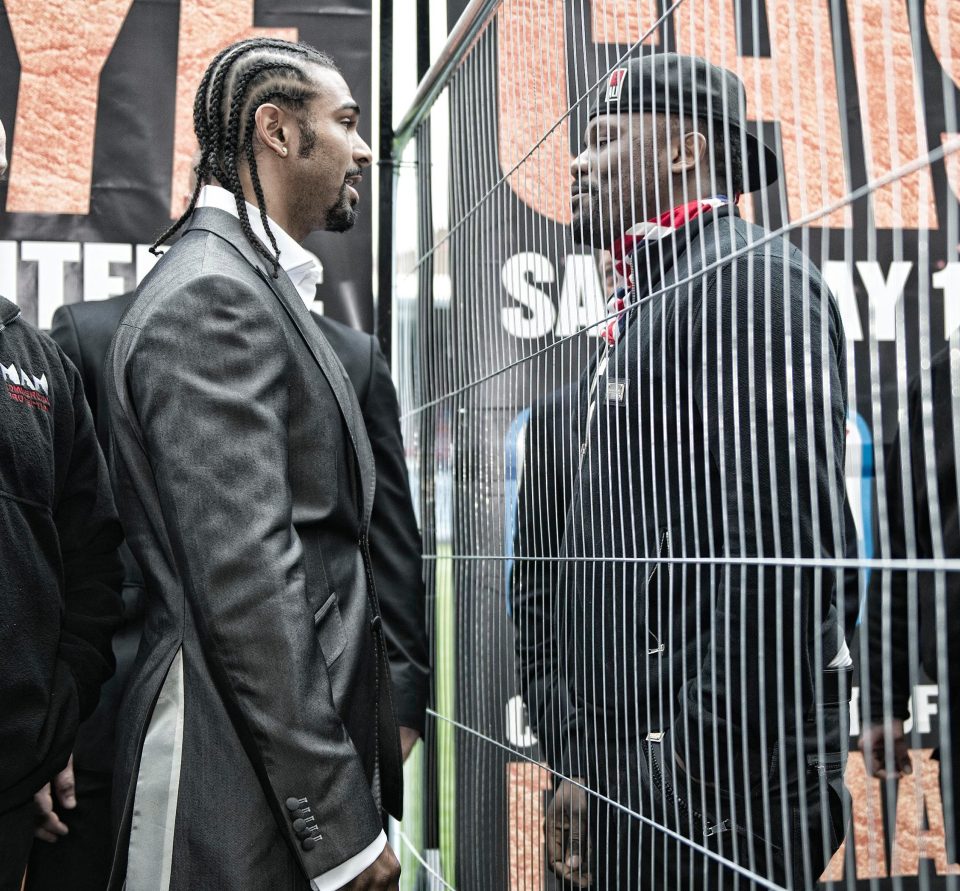  Haye and Chisora had to be separated by a steel metal cage during their heated press conferences