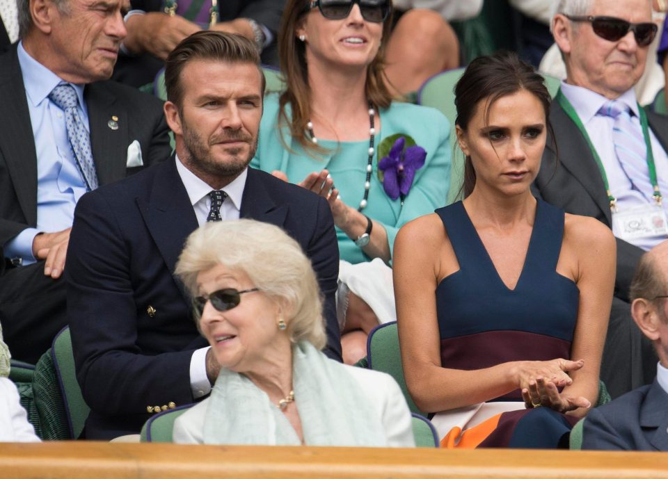  David and Victoria sat at Wimbledon