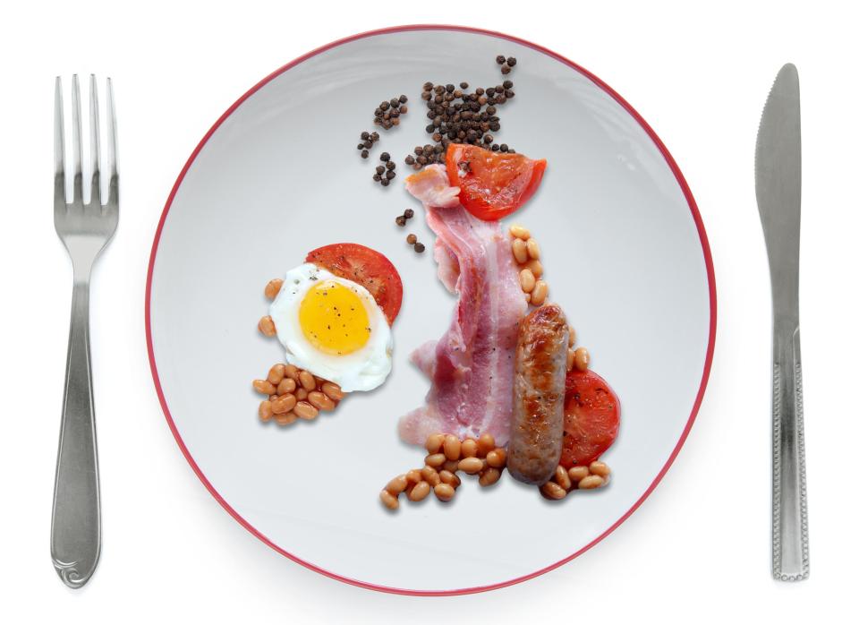  A full English breakfast was among the top 40 favourite comfort foods in Britain