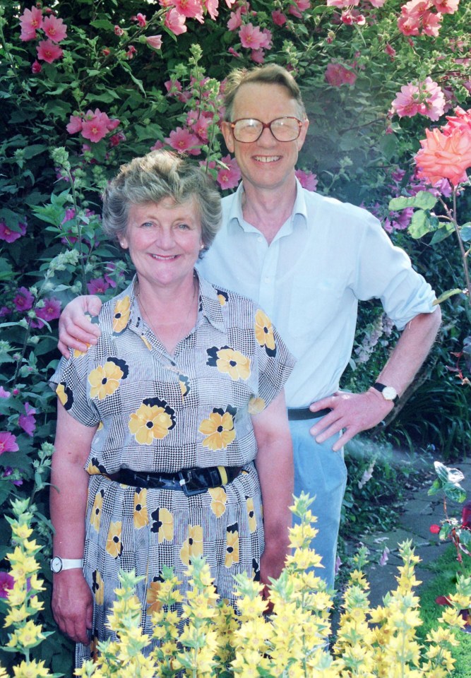 Diana Lamplugh with her husband Paul in their garden in London