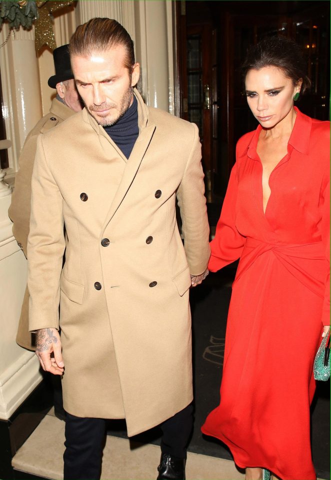  No smiles from David and Victoria as they left a London hotel together in December 2017