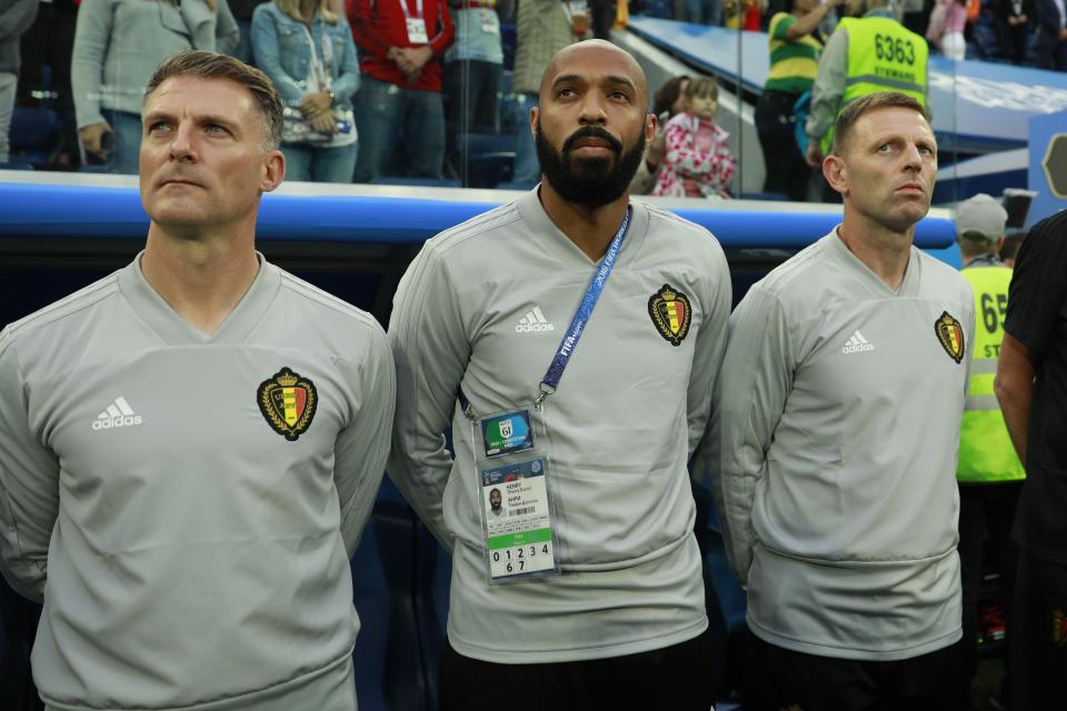  Thierry Henry is part of the Belgium coaching staff