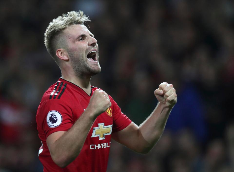  Luke Shaw looks set to be United's left-back for now and the future