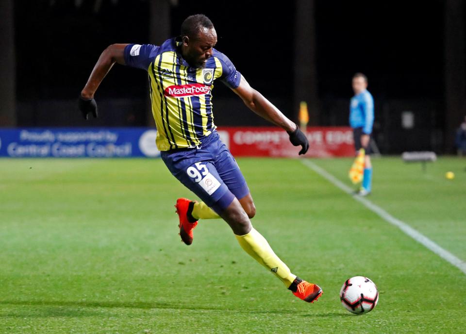  Bolt is now playing football for Australian team Central Coast Mariners