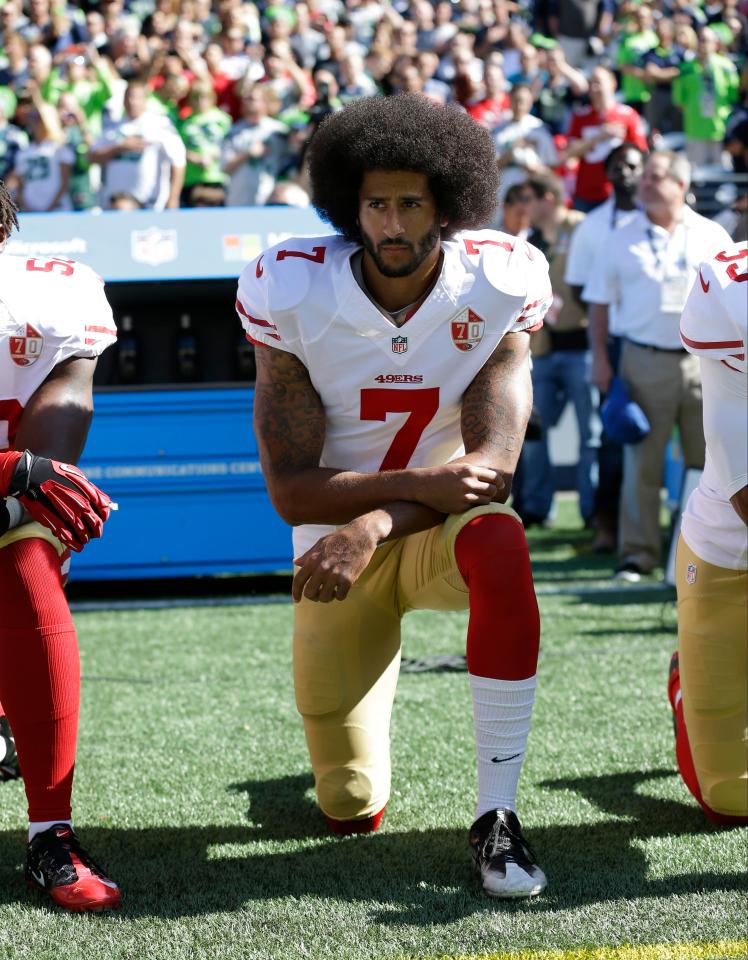  Colin Kaepernick begun the 'Take a Knee' movement in 2016