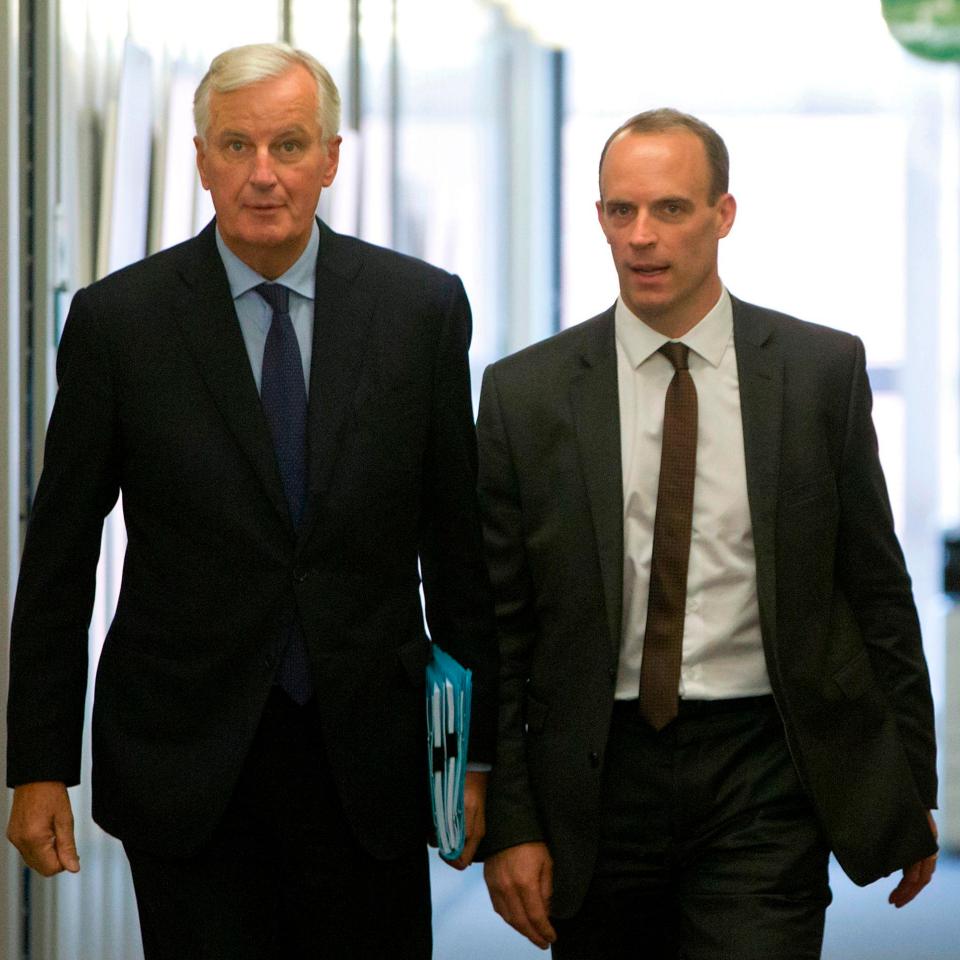  Dominic Raab is negotiating Brexit with Michel Barnier