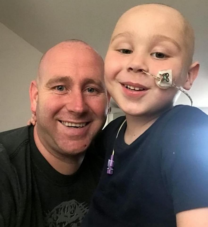  Four-year-old Zac pictured with dad Mark Garbett needs pioneering treatment he can only get in the US