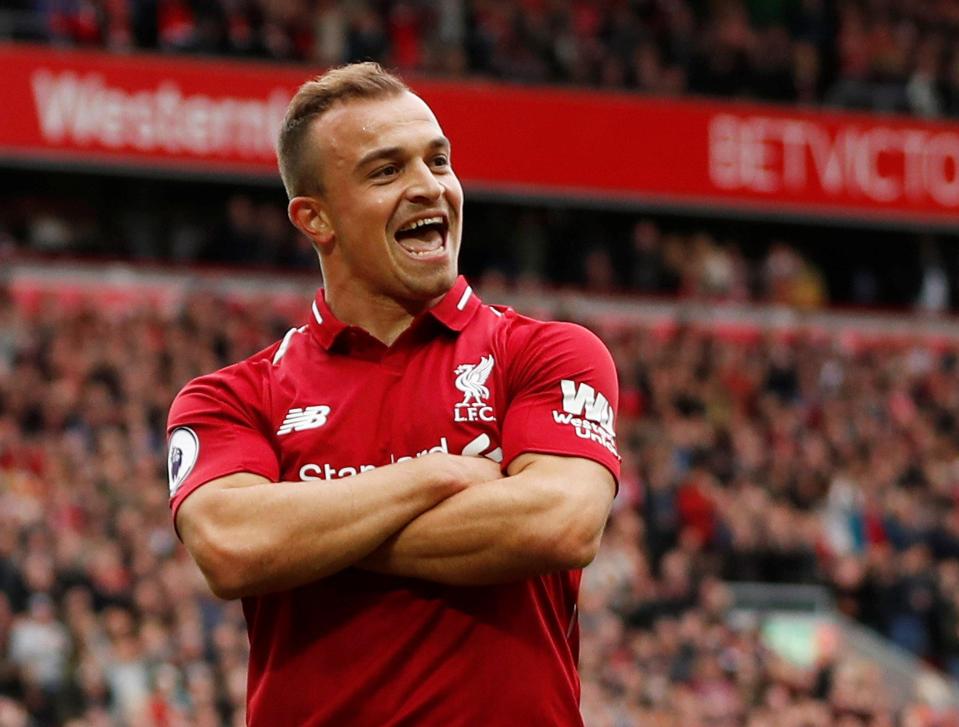  Xherdan Shaqiri was banned by Fifa for his 'Albanian Eagle' celebration during the World Cup