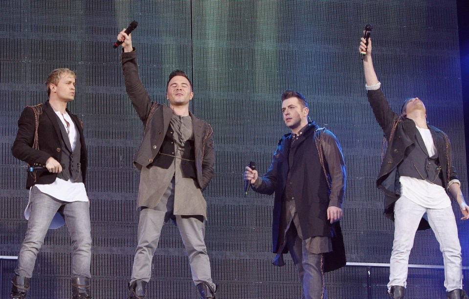 Westlife perform at Croke Park on June 22, 2012 in Dublin, Ireland