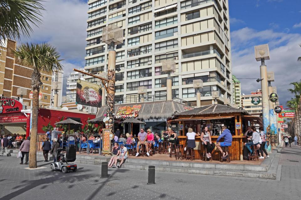  The Tiki Beach bar is a popular drinks spot on Levante Beach