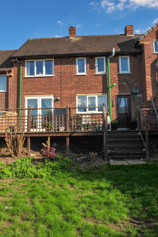  There's a small garden at the front of the house, and a big garden at the back with decking