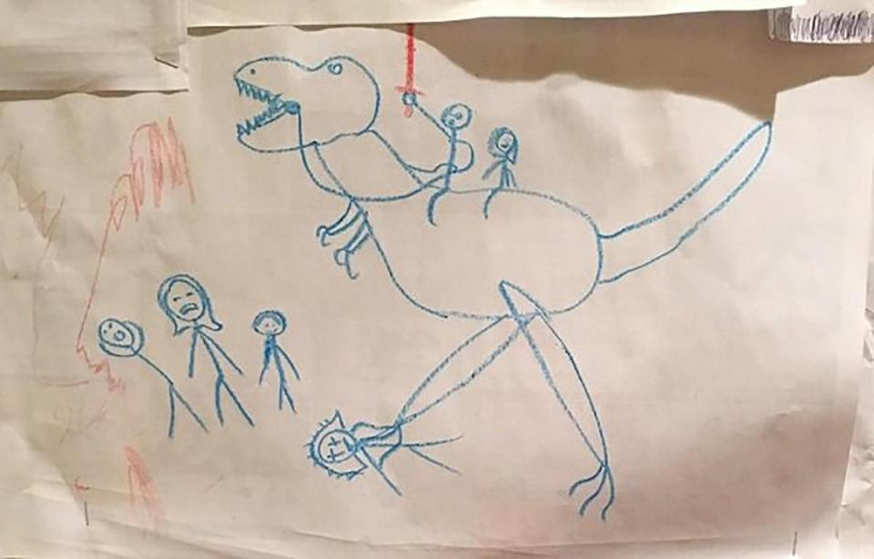  This kid's vision of a tyrannical T-Rex reign is absolutely terrifying