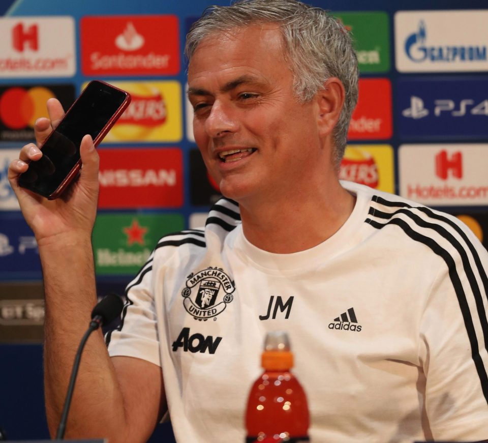  Mourinho was in a jovial mood with the media on Monday