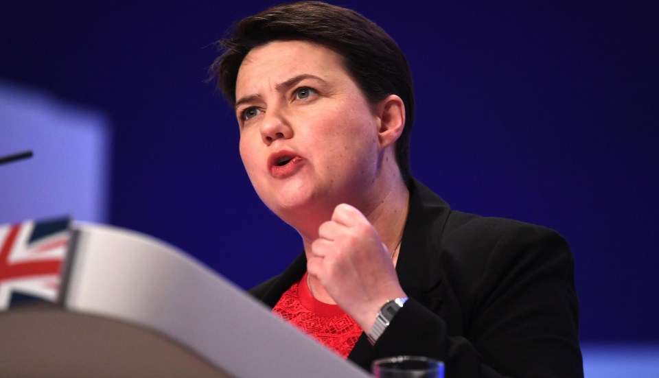 Ruth Davidson has accused the BBC of discriminating against ‘people with breasts’