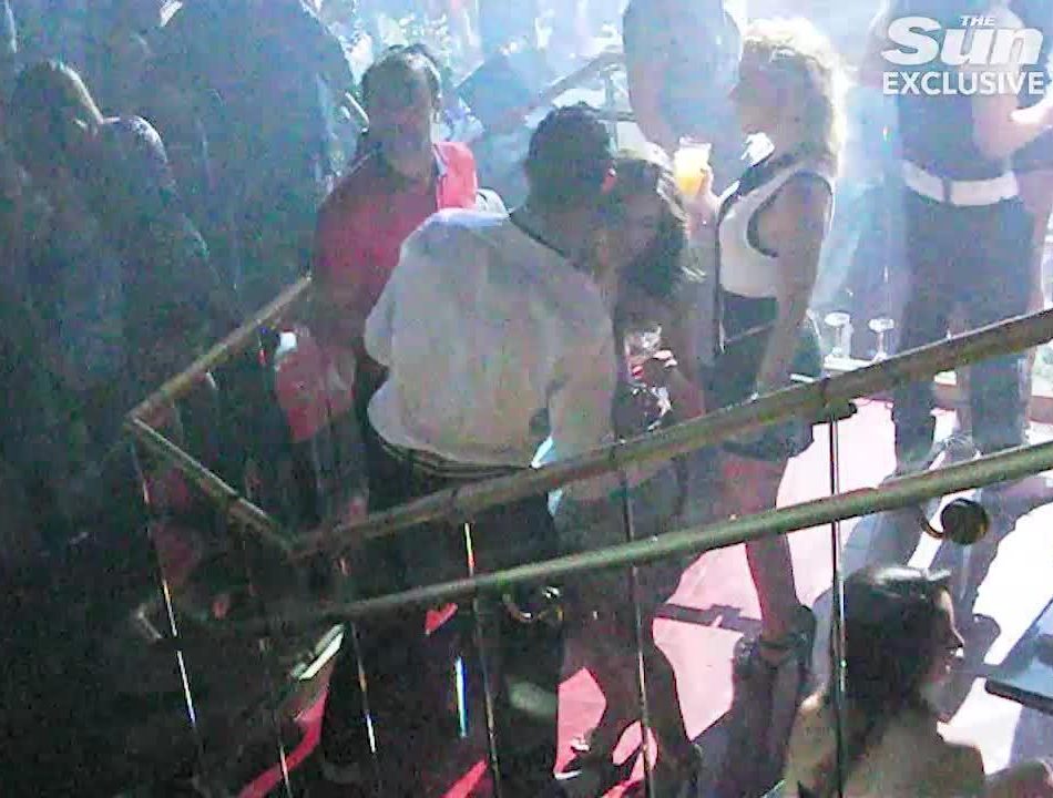 Exclusive footage shows the footballer dancing with the then-model at a Las Vegas nightclub