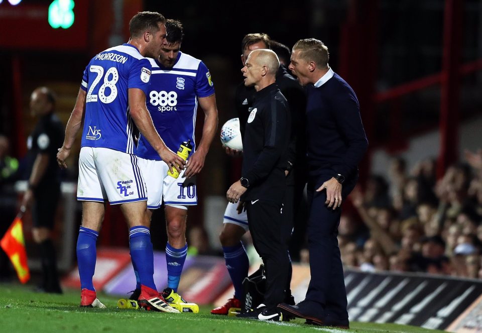  Birmingham boss Garry Monk has been handed a one-match ban