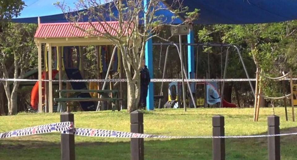  Her body was found near a children's playground, pictured above. Officers from Ryde Police and the NSW Homicide Squad are investigating the circumstances of her death