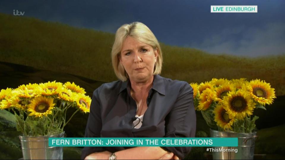  Fern Britton made her feelings clear about being 'snubbed'