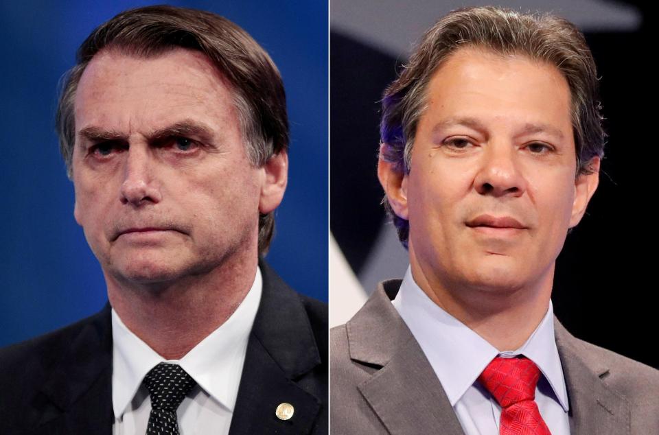  Jair Bolsonaro (left) and Fernando Haddad are vying for presidency in this year's General Elections