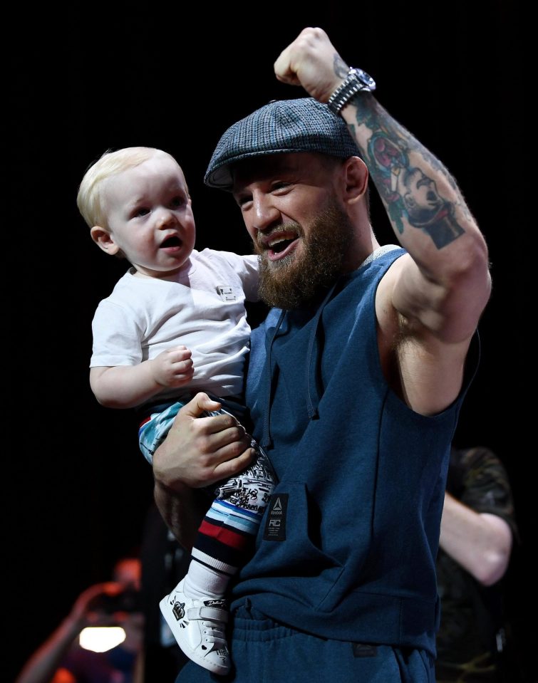  Conor Jr received a huge cheer from the fans when he appeared on stage