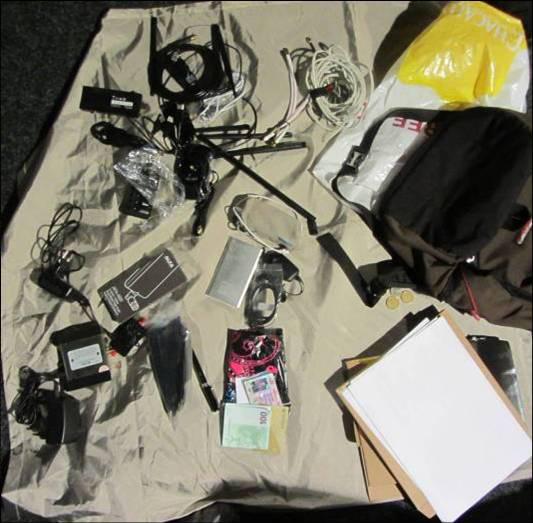  More of the equipment that was found with the men