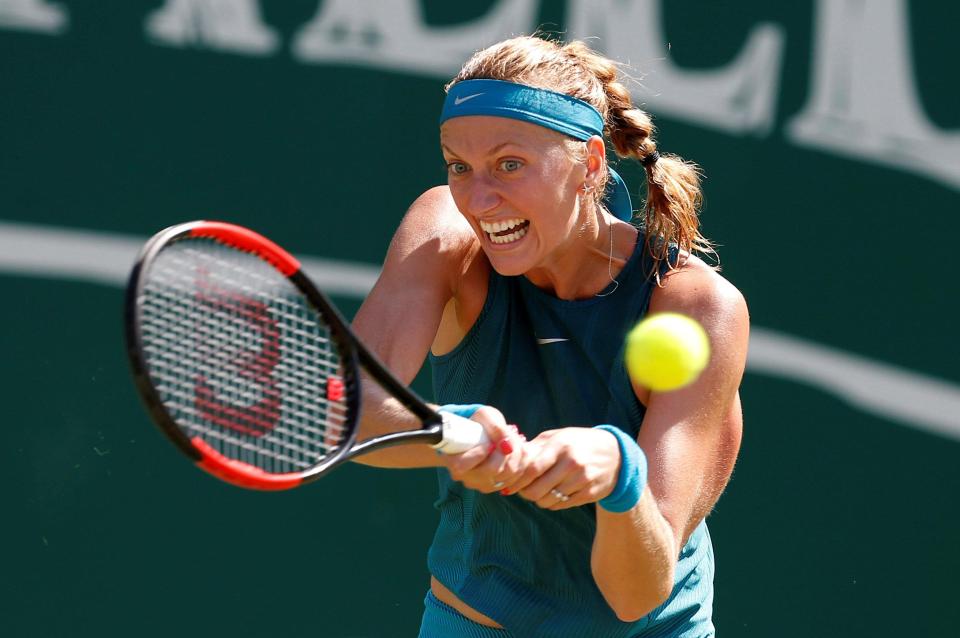  Petra Kvitova plays a return