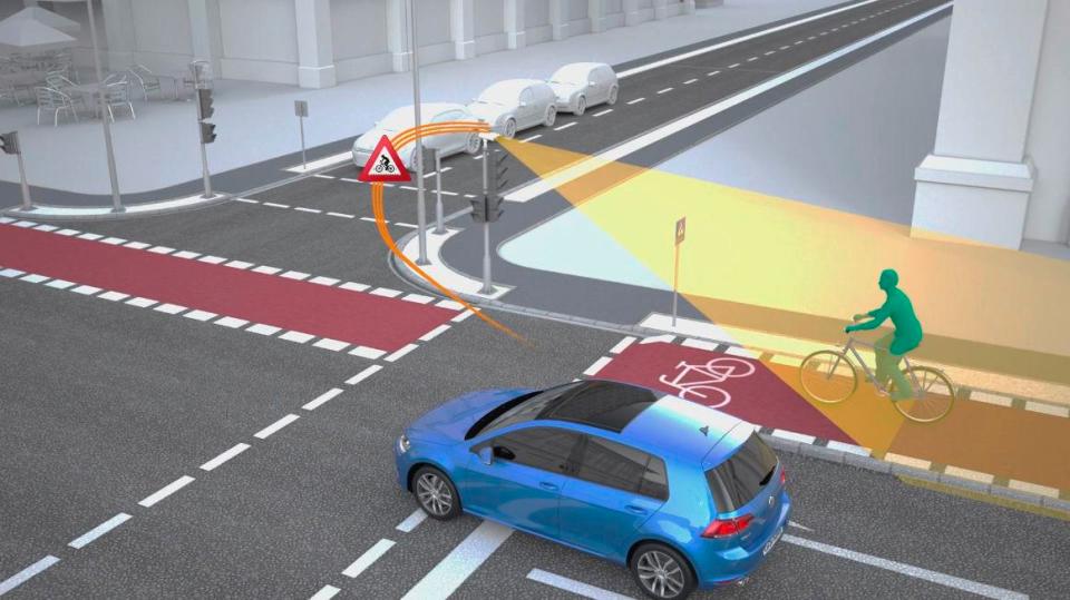  Sensors will detect cyclists and pedestrians to inform drivers