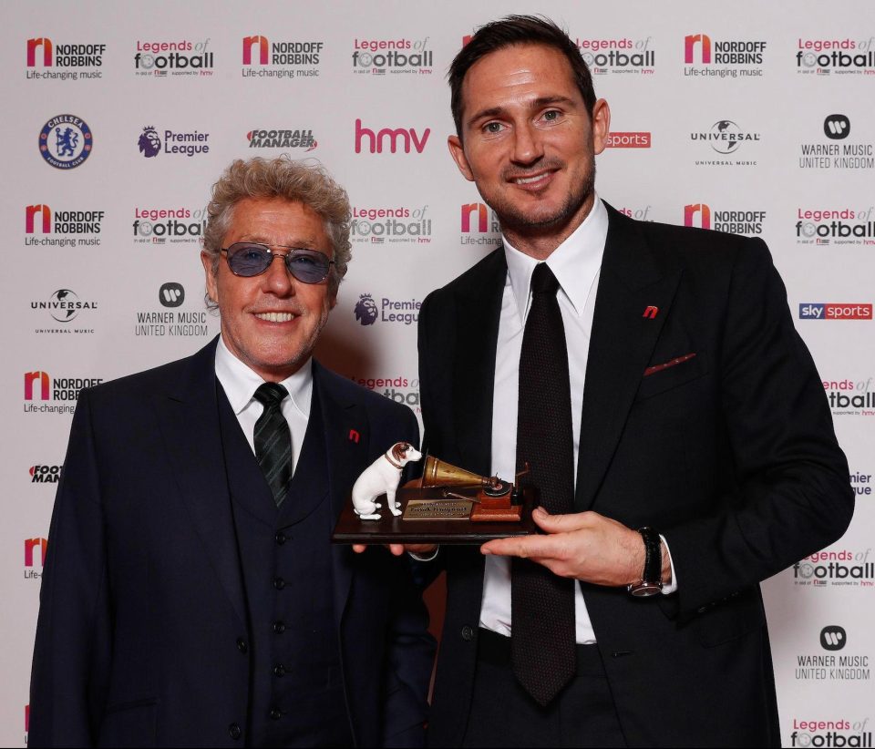  He was presented with the accolade by The Who front man Roger Daltrey