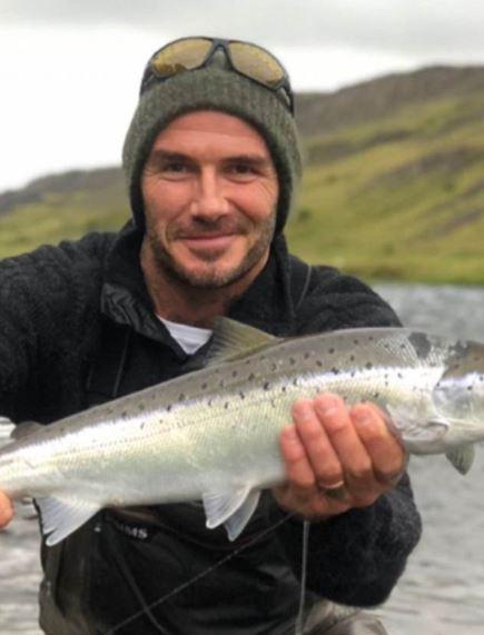  David Beckham caught this fancy Icelandic Salmon back in 2016