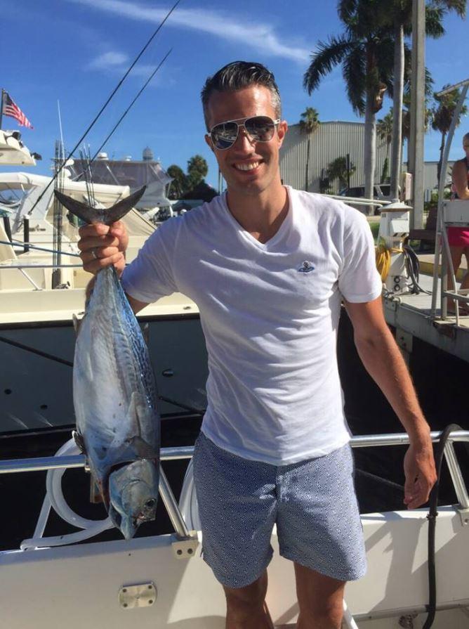  Van Persie once caught a shark on a family fishing trip to Turkey