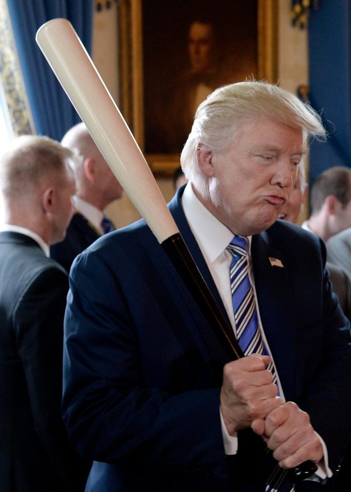  He's an avid supporter of home-grown products, seen here examining US-made items from all 50 states during a 'Made in America' showcase event in 2017